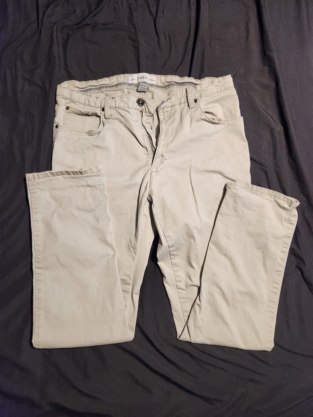 PD&C Beige Straight-Leg Pants